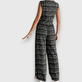 Gelsomina - Completo due pezzi con scollo a V e pantaloni coordinati