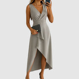 Valeria - Abito elegante a portafoglio con scollo a V