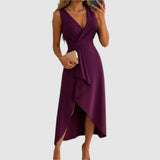 Valeria - Abito elegante a portafoglio con scollo a V