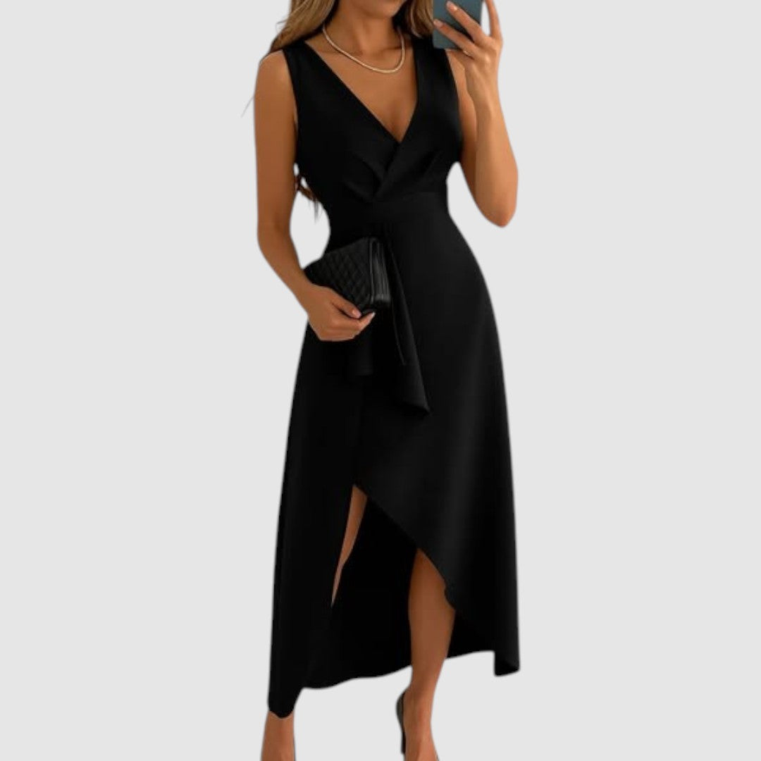 Valeria - Abito elegante a portafoglio con scollo a V