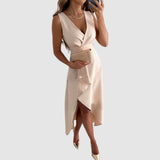 Valeria - Abito elegante a portafoglio con scollo a V
