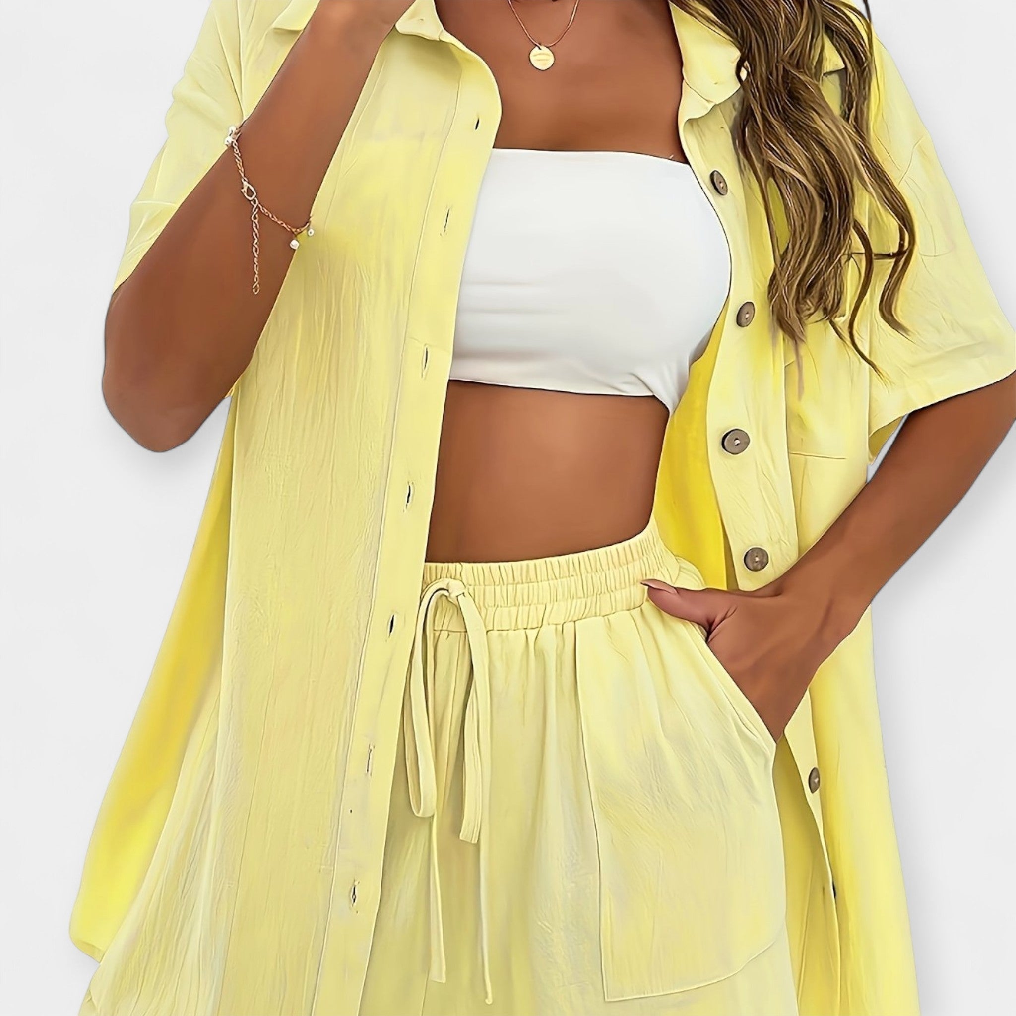 Maria - Completo camicia e shorts