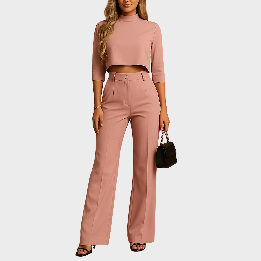 Orietta - Completo autunnale da donna con top e pantaloni