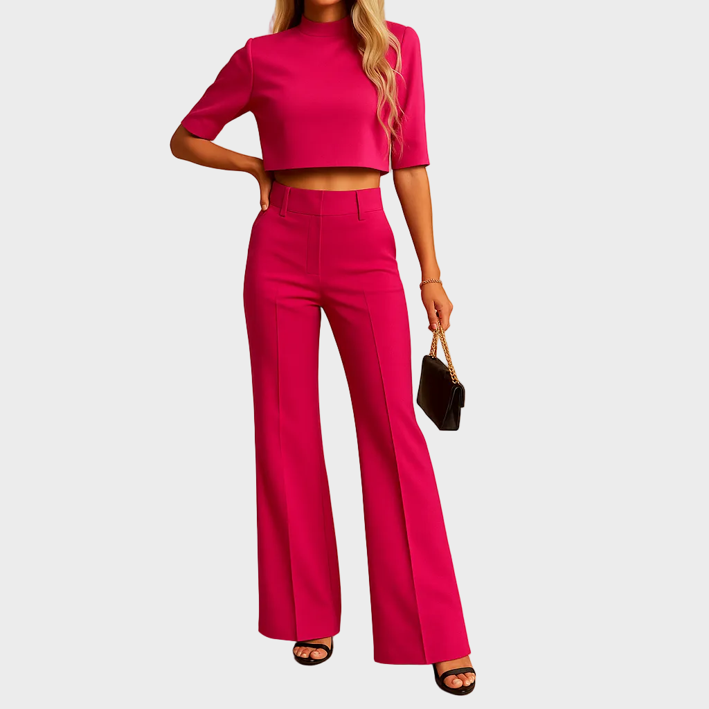 Orietta - Completo autunnale da donna con top e pantaloni