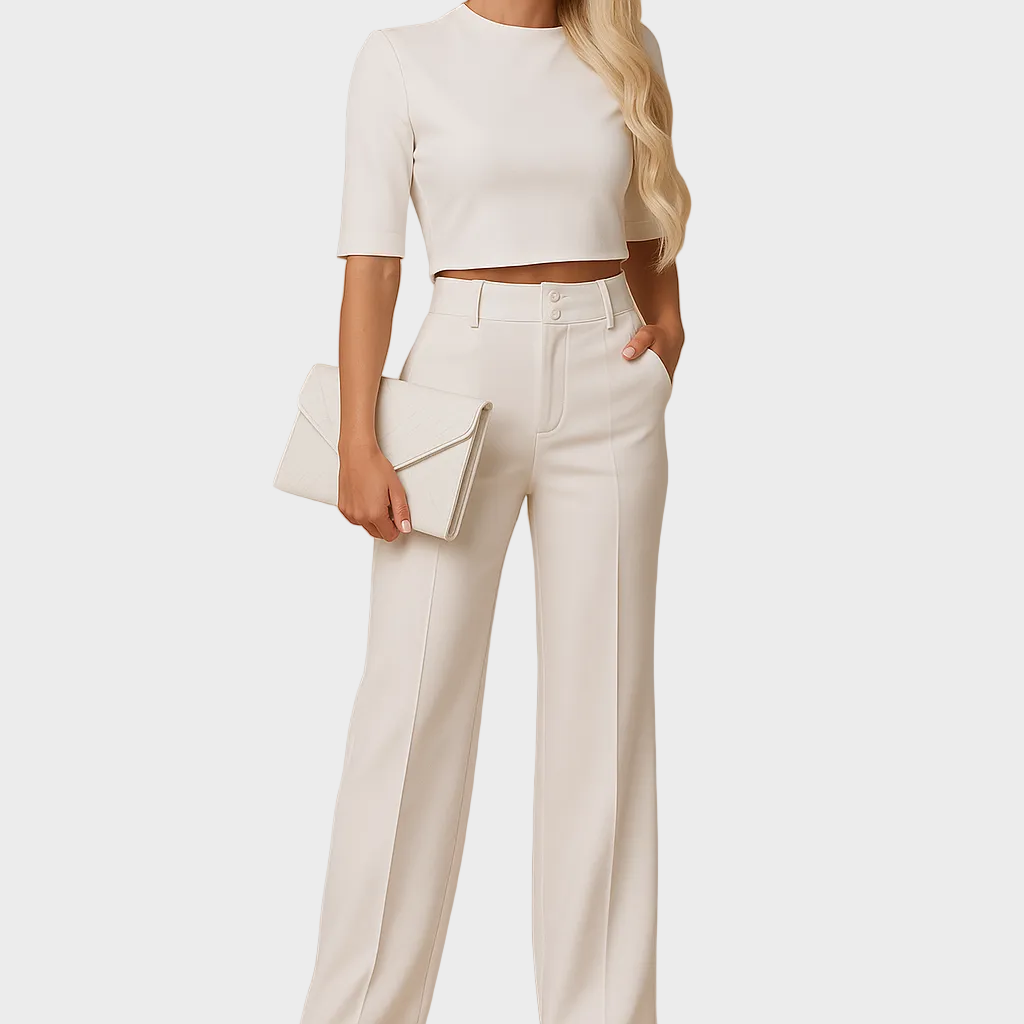 Orietta - Completo autunnale da donna con top e pantaloni