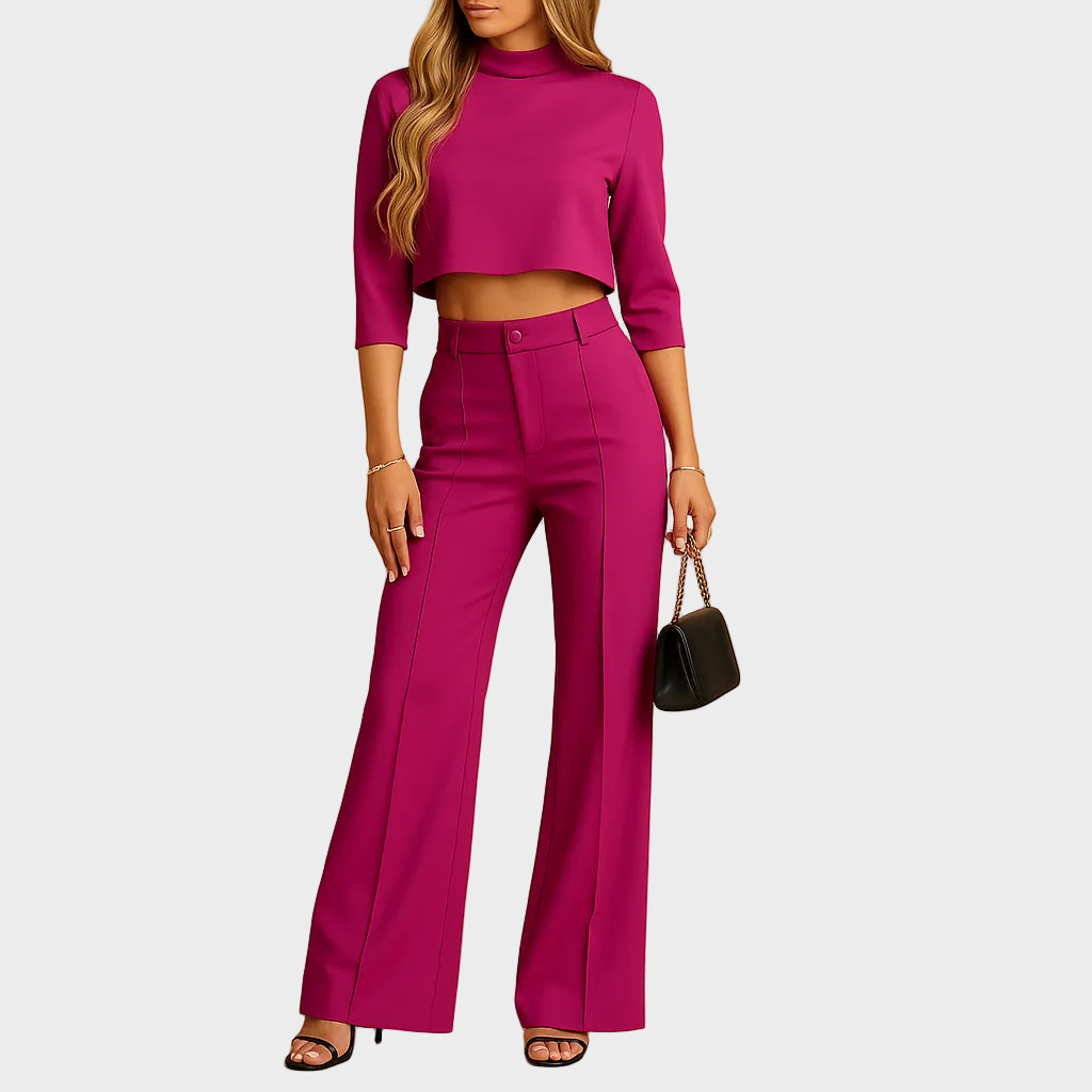 Orietta - Completo autunnale da donna con top e pantaloni