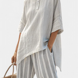Clarissa - Completo con blusa asimmetrica
