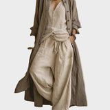Boema - Completo boho in cotone e lino in 3 pezzi