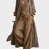 Boema - Completo boho in cotone e lino in 3 pezzi