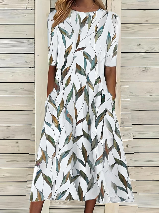 Eva - Abito midi con fiori marini